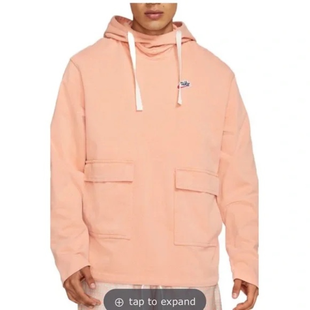 Nike Peach Utility Pocket Hoodie – Men’s Pullover Sweatshirt Sz Small Streetwear